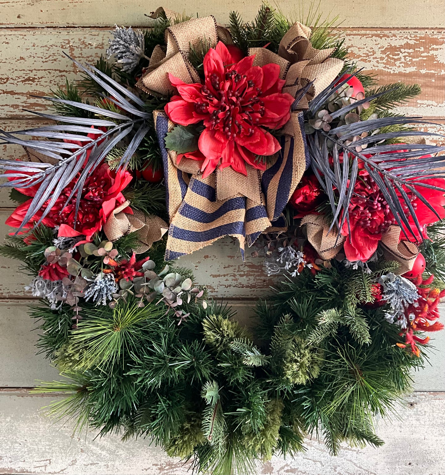 Blue Red Wreath