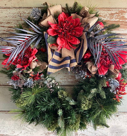 Blue Red Wreath