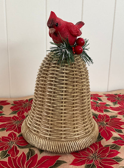 Cardinal Bird on Wicker Bell