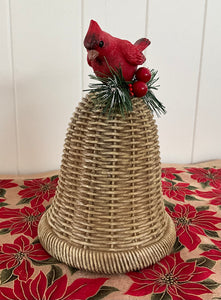 Cardinal Bird on Wicker Bell