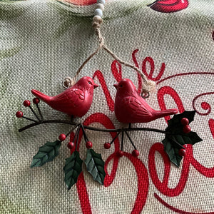 Two Red Birds Deco
