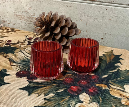 Red Glass Tealight