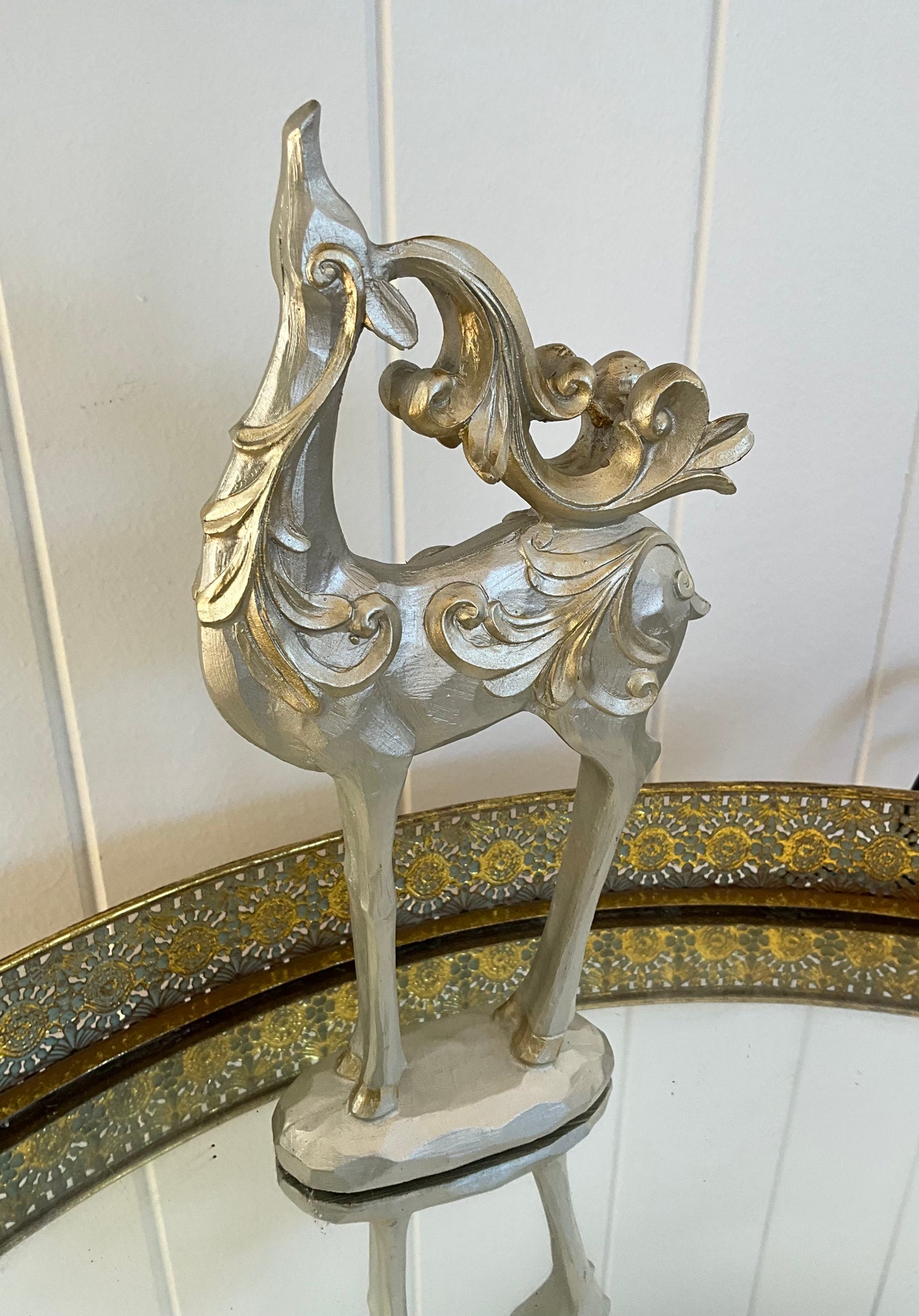 Silver Champagne Reindeer
