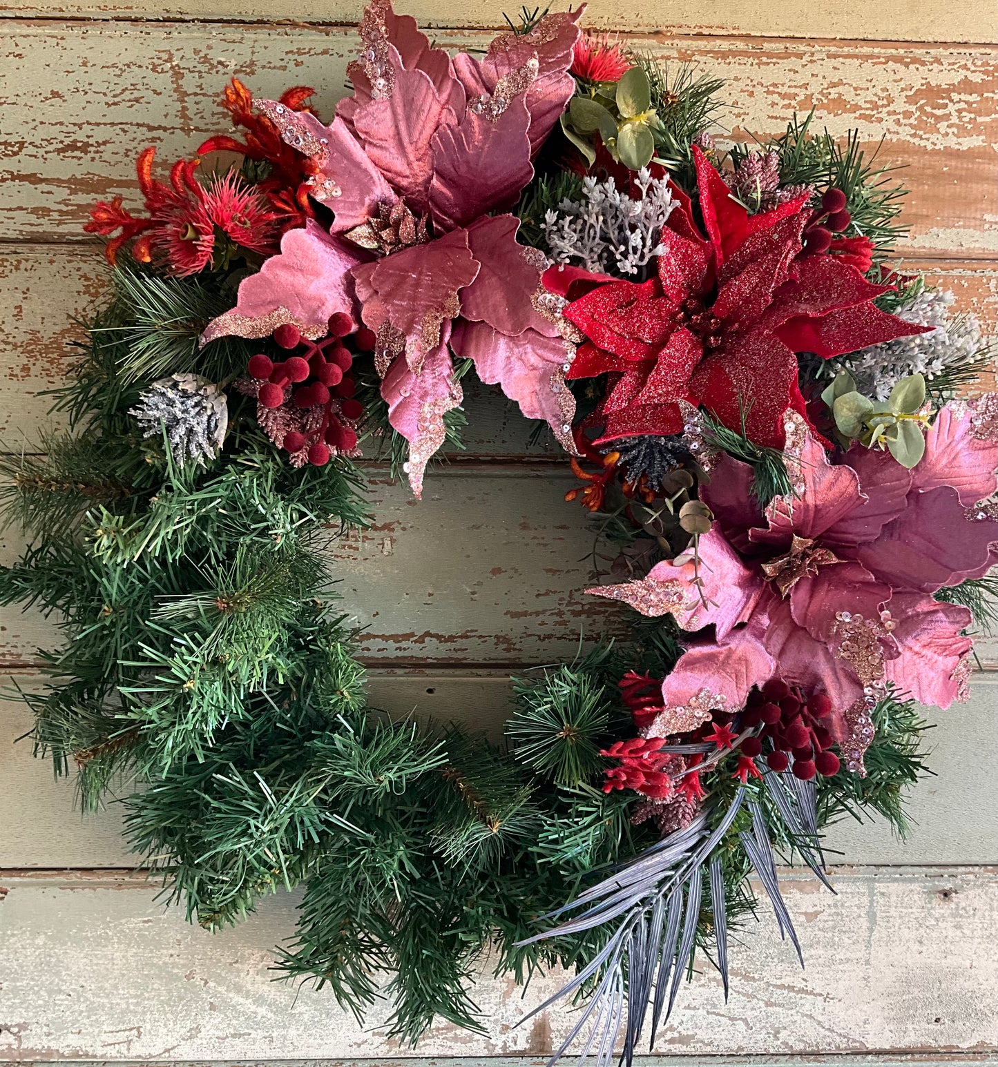 Red Pink Blue Wreath