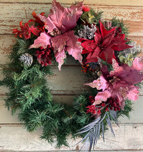 Load image into Gallery viewer, Red Pink Blue Wreath