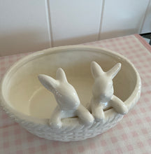 Load image into Gallery viewer, White Ceramic Bunny Bowl