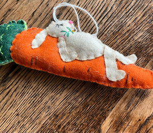 Fabric Carrot & Bunny