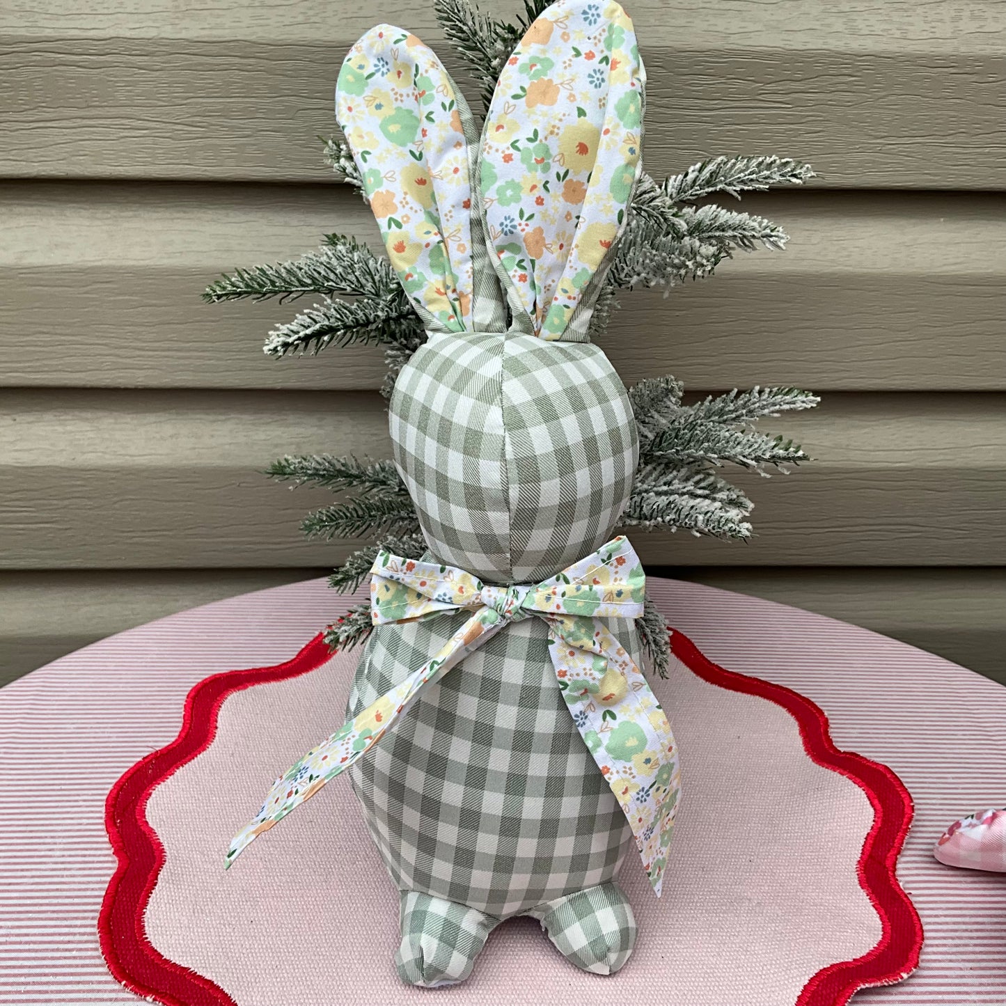 Sage Gingham Bunny