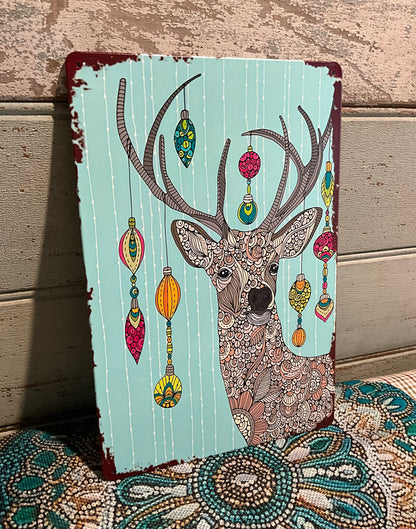 Deer Tin Sign
