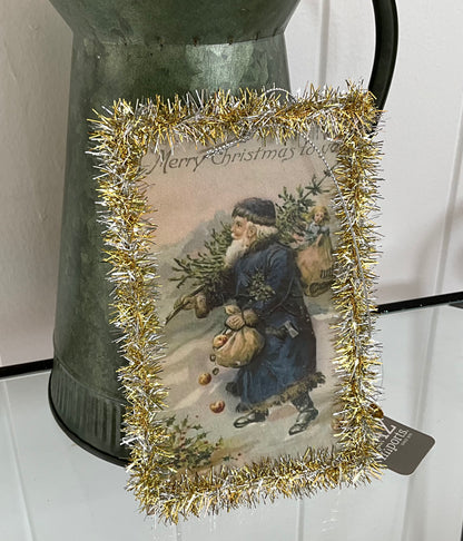 Vintage Santa on Card