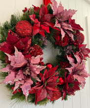 Load image into Gallery viewer, Pink Red Wreath