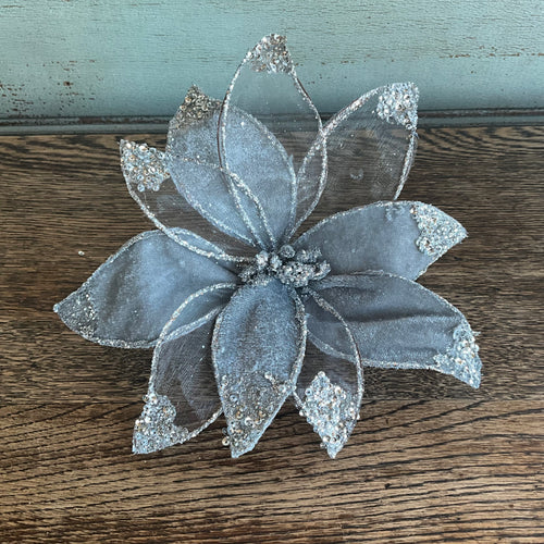 Silver Velvet Poinsettia