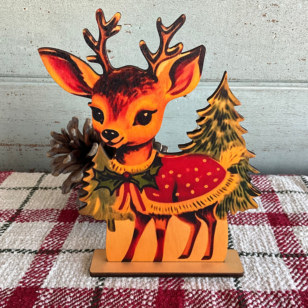 Retro Reindeer Sign
