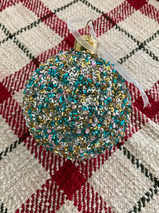 Turquoise Glitter Ball