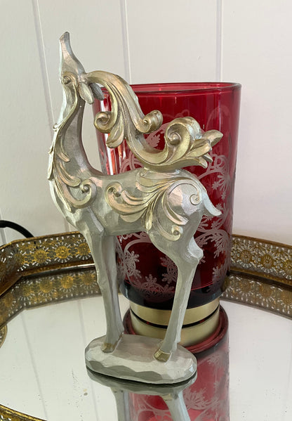 Silver Champagne Reindeer