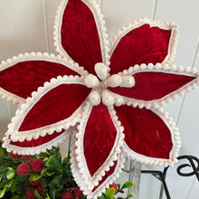 Load image into Gallery viewer, Red Pompom Poinsettia