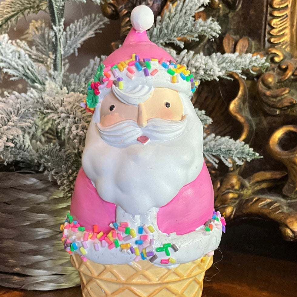 Santa in Icecream Cone