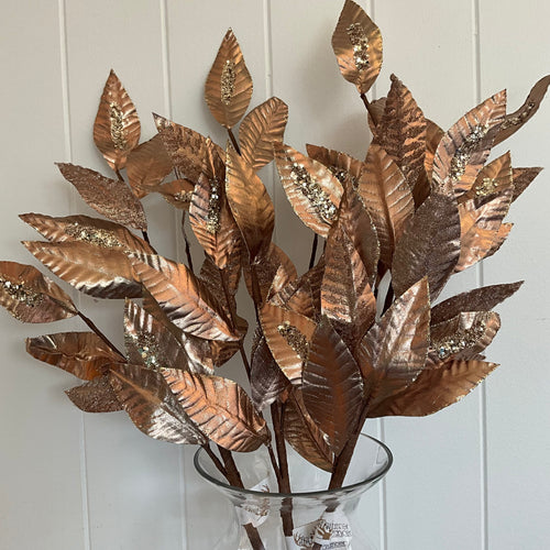 Rose Gold Leaf Spray