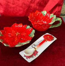 Load image into Gallery viewer, Poinsettia Cup &amp; Saucer