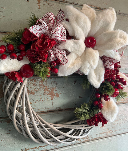 Warm White Red Wreath