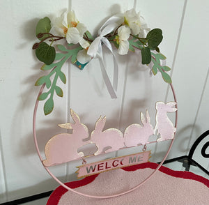 Pink Welcome Wreath