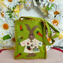 Load image into Gallery viewer, Green Felt Bunny Bag