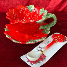 Load image into Gallery viewer, Poinsettia Cup &amp; Saucer