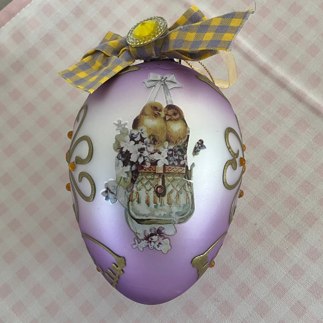 Glass Egg Easter Deco