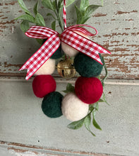 Load image into Gallery viewer, Felt Ball Wreath