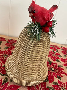 Cardinal Bird on Wicker Bell