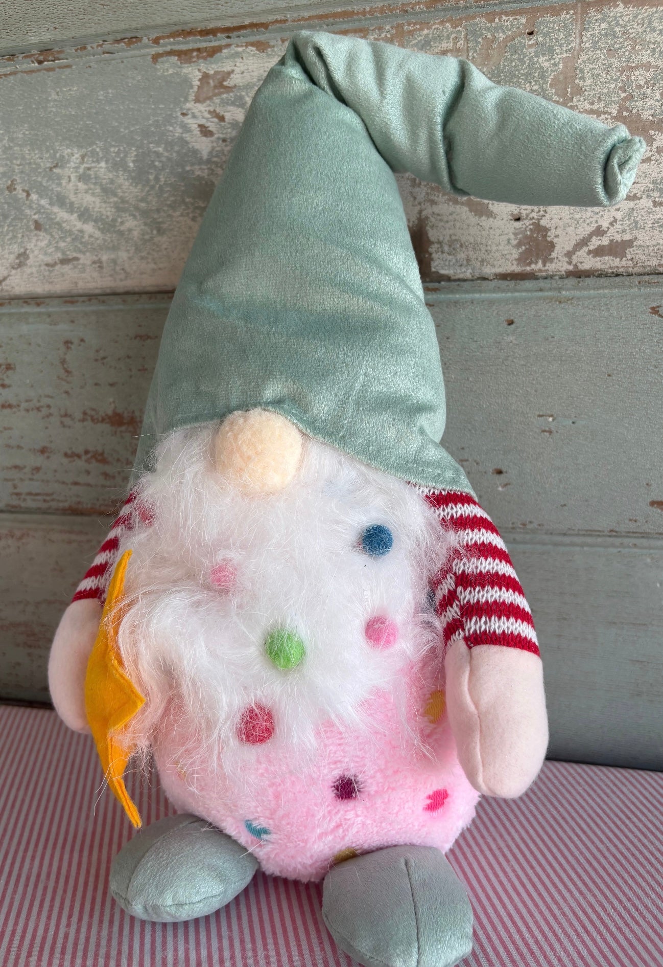 Pink Gnome With Green Hat