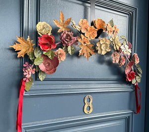 Tin Floral Door Art