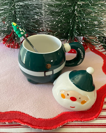 Green Santa Mug