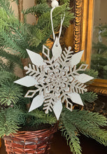 Load image into Gallery viewer, Wooden Snowflake