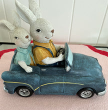 Load image into Gallery viewer, Bunnies in Blue Car