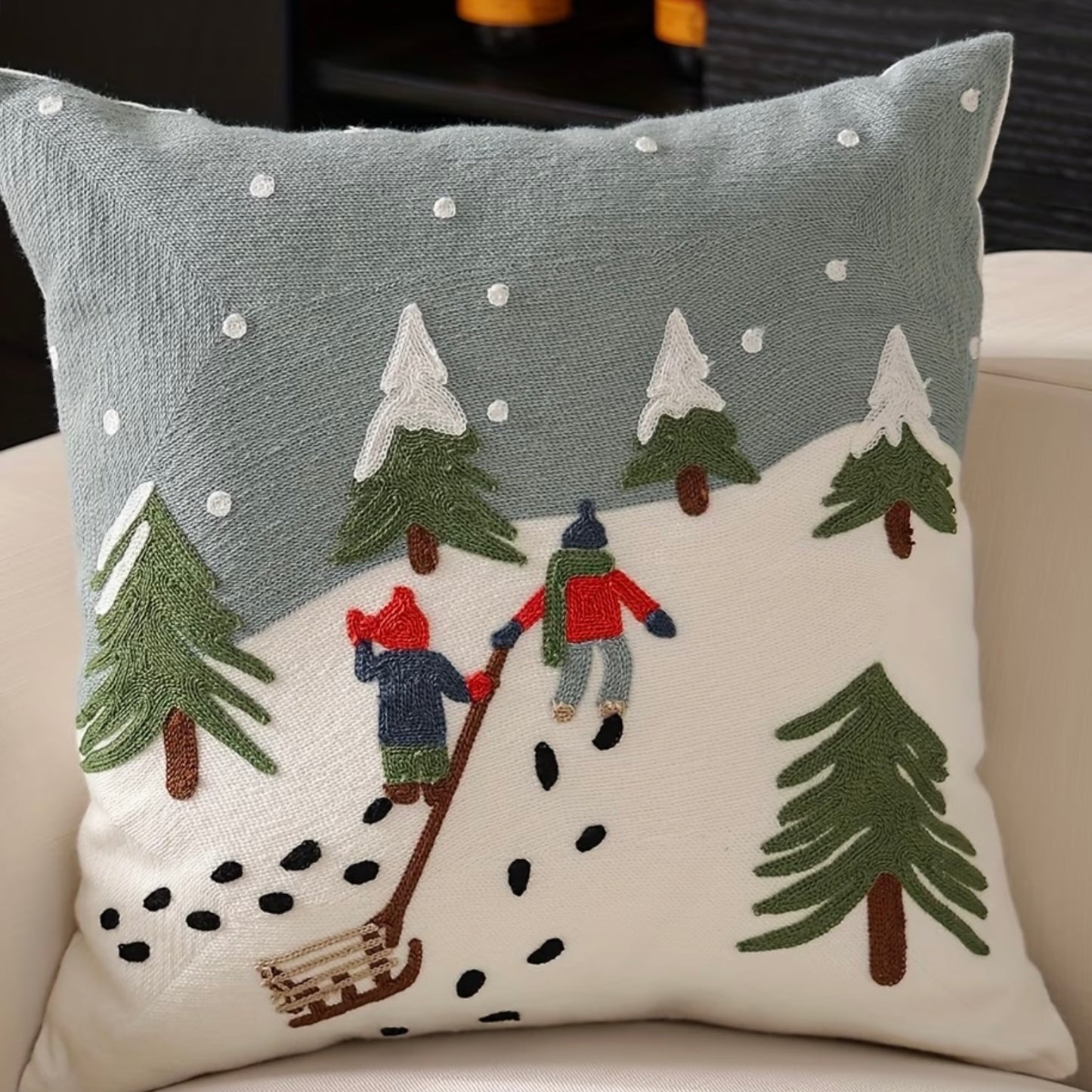 Woven Winter Cushion
