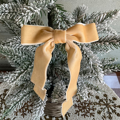 Cream Velvet Bow