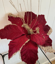 Load image into Gallery viewer, Large Burgundy Poinsettia