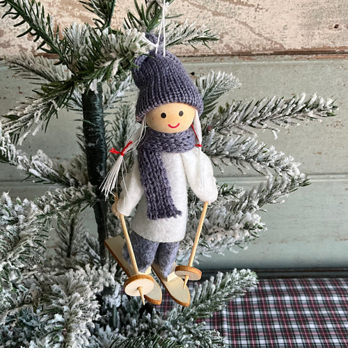 Felt Skiing Girl