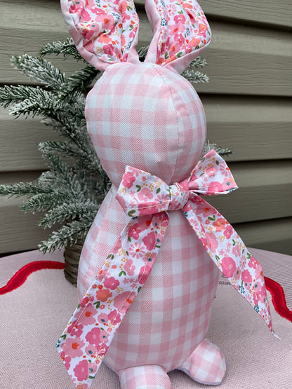 Pink Gingham Bunny