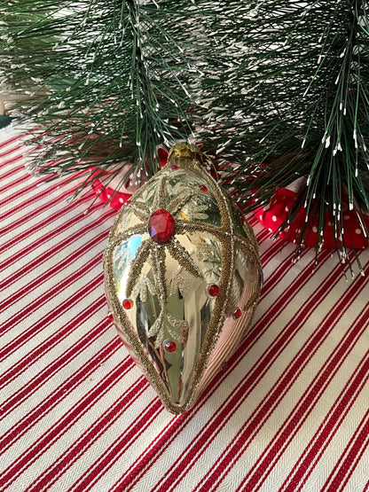 Shiny Gold Glass Drop