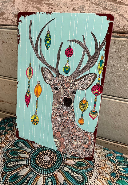 Deer Tin Sign