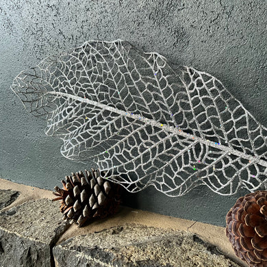 Silver Mesh Palm Leaf