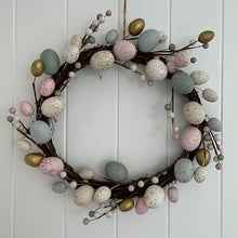 Load image into Gallery viewer, Vine Easter Wreath with Eggs