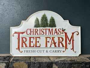 Tree Farm Tin Sign RAZ