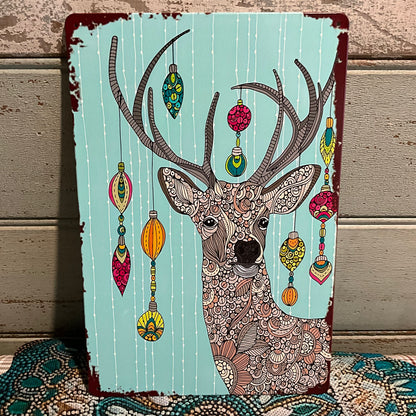 Deer Tin Sign