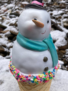 Icecream Cone Snowman