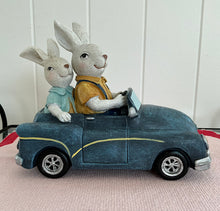 Load image into Gallery viewer, Bunnies in Blue Car