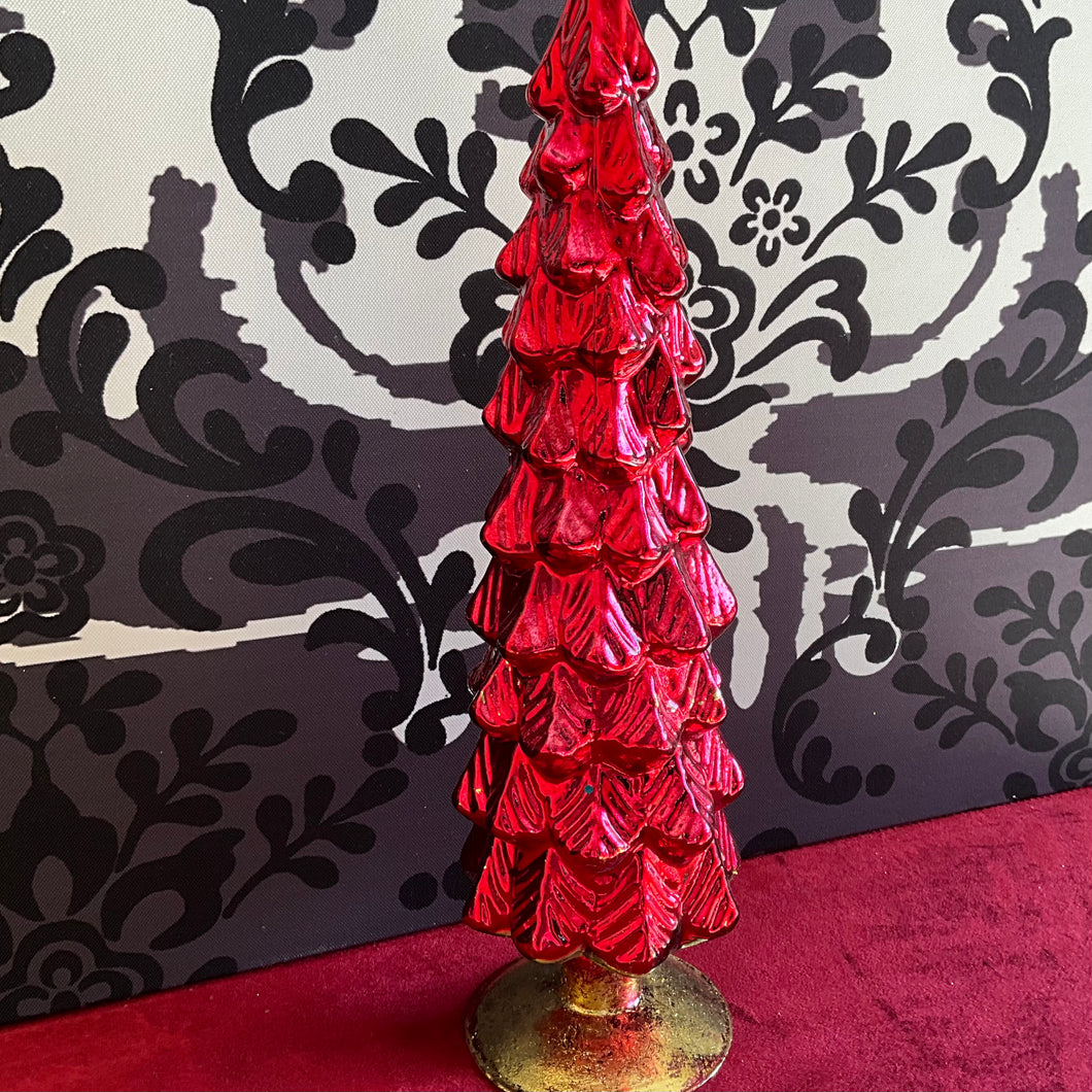 Ruby Red Glass Tree