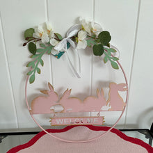 Load image into Gallery viewer, Pink Welcome Wreath